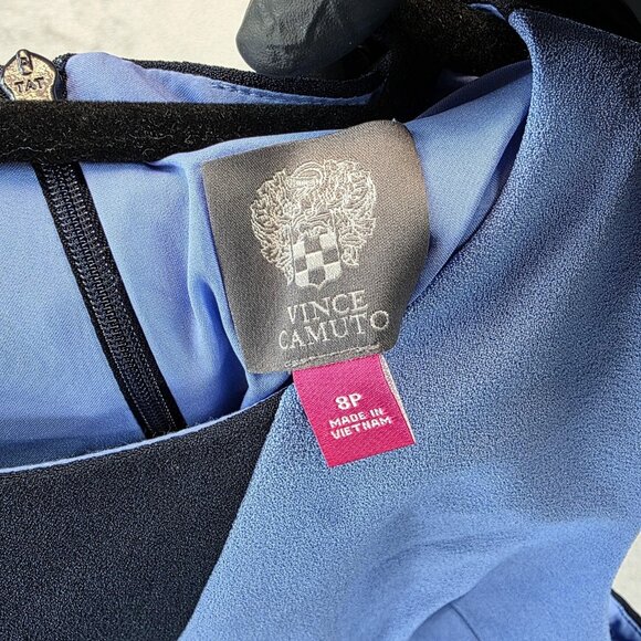 Vince Camuto Jumpsuit Womens 8P Navy Colorblock Wide Leg Sleeveless VC9P0095 - Picture 14 of 16